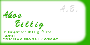 akos billig business card